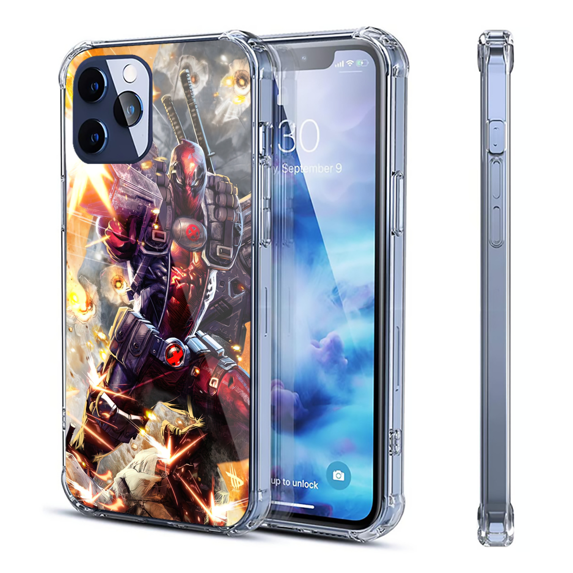 （画像用） Deadpool デッドプール 【iPhone 12シリーズ対応】透明スマホケース（クリアソフトケース）